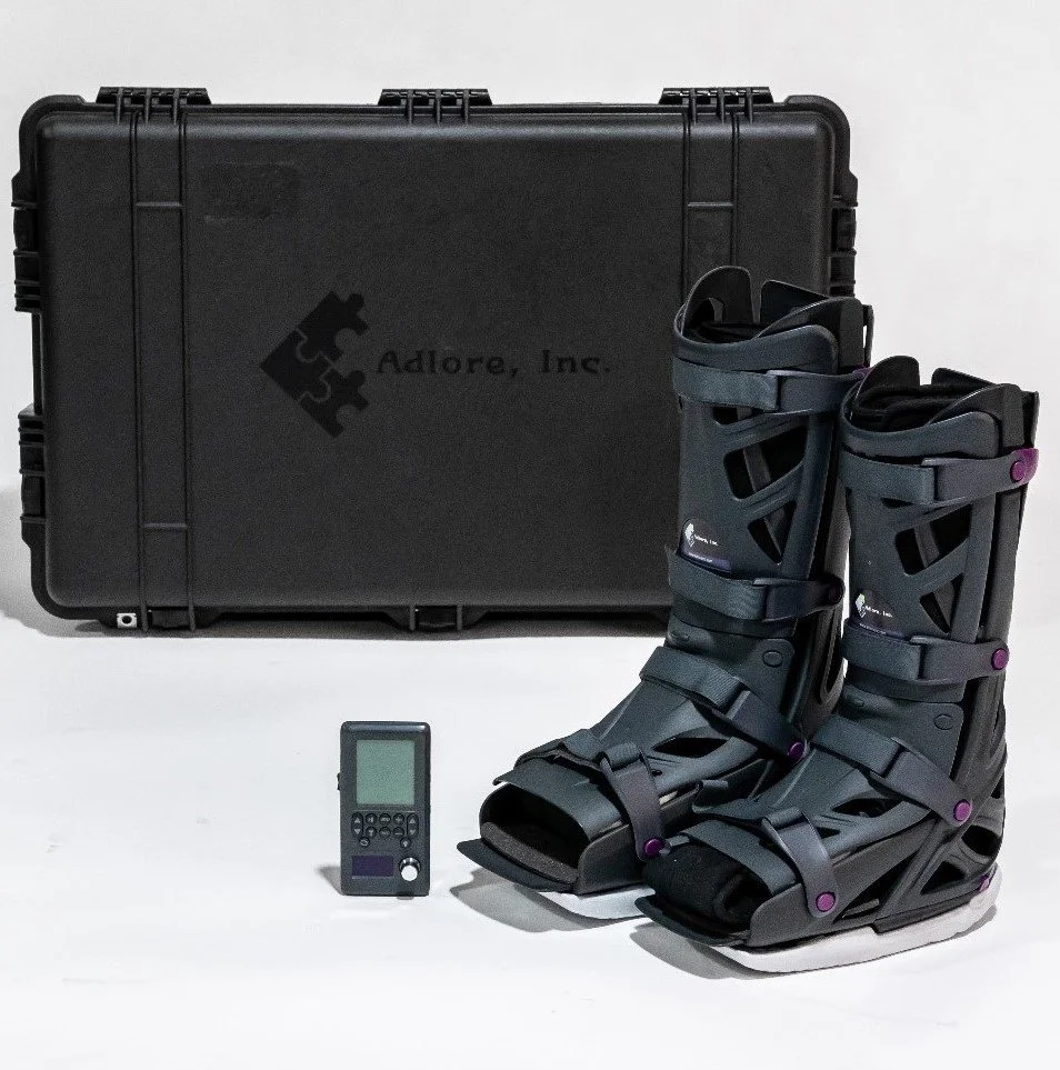 SenLore prototype boots, controller, and branded hard case